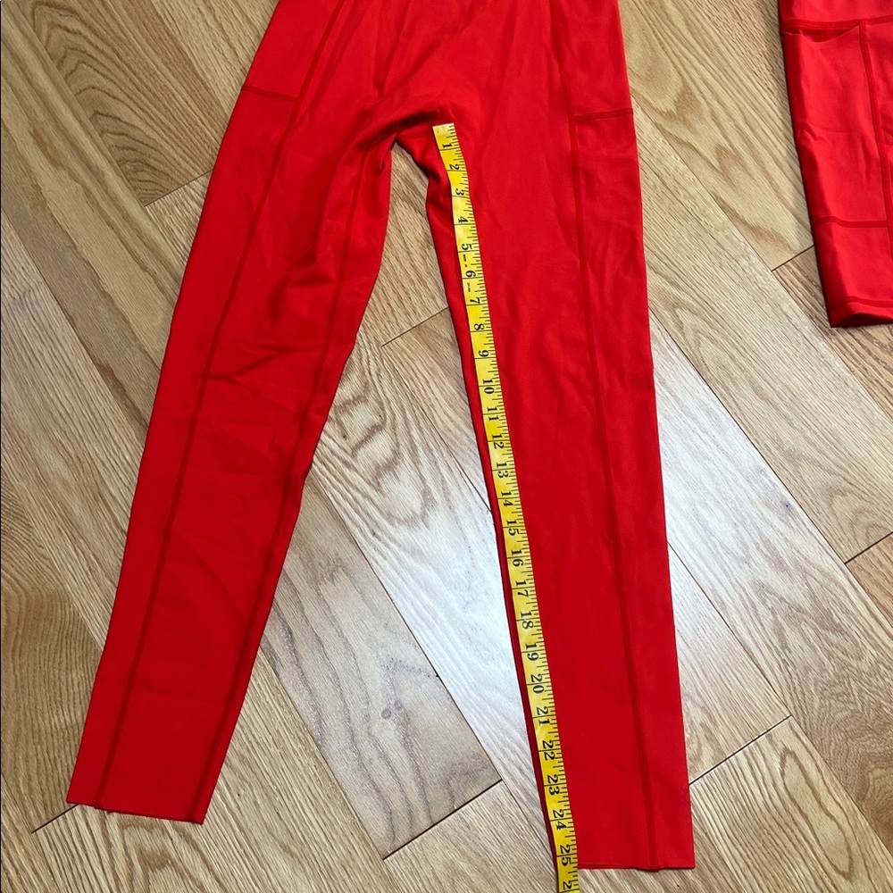 NWOT! Offline by Aerie Red leggings, bra and shorts three piece set - Picture 9 of 14